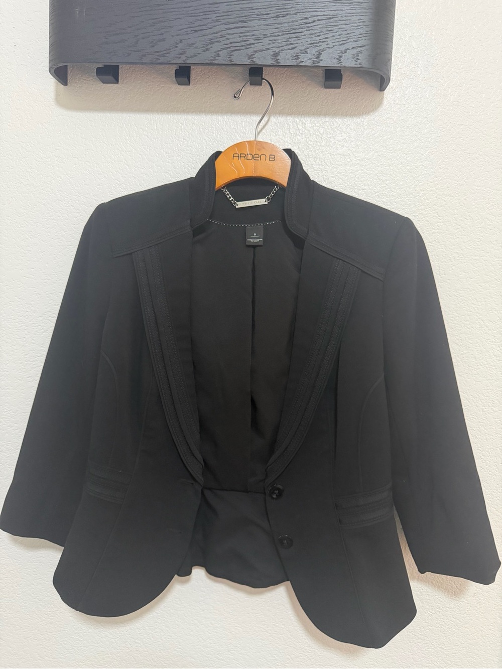 White House Black Market Black Cropped Tailored Blazer